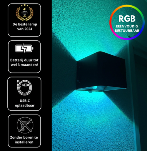 TheNewWave™ RGB Draadloze Luxe Wandlamp